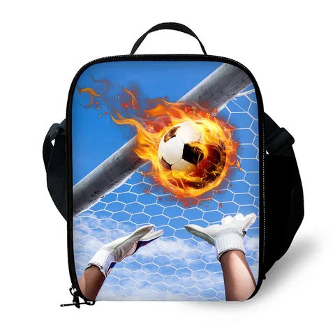 Bolsa do Almoço para as Crianças Térmico para Armazenamento de Alimentos para a Escola Bola Padrão Imprime Criança Crianças Lancheira Isolados Bolsa