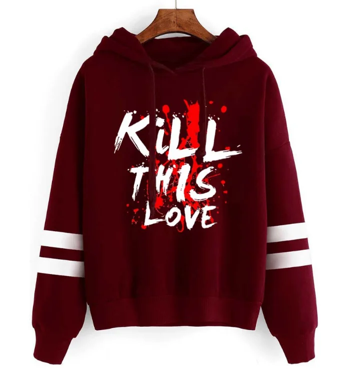 BLACKPINK Cool KILL THIS LOVE модная толстовка с капюшоном для женщин/мужчин корейский стиль Повседневный Harajuku спортивный стиль толстовки