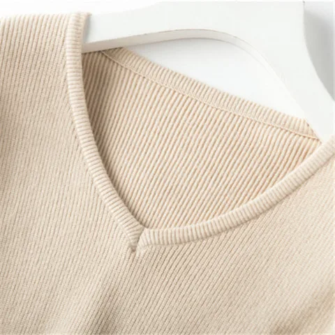 apricot Чистый кашемир Vneck вязаный женский модный однотонный тонкий короткий пуловер свитер retail розничная оптом - Цвет: apricot