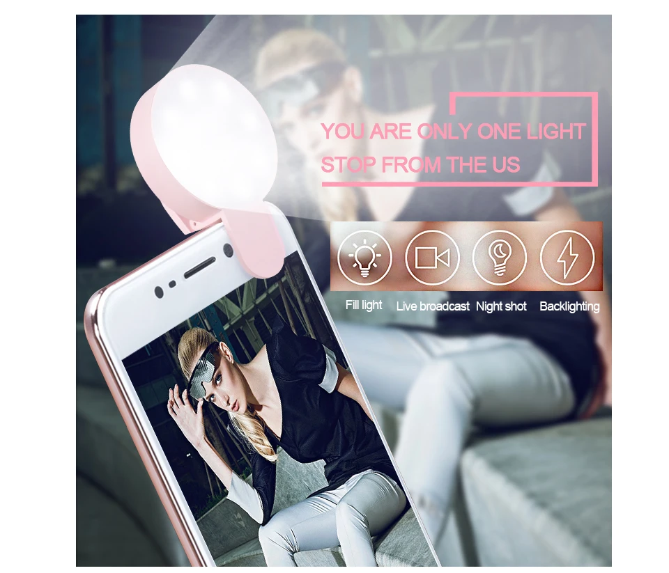 New Selfie Ring Light USB Charge Selfie LED Ring Flash Fill Lamp Portable Camera Phone Photography Selfie Ring Light Makeup Lamp3_15