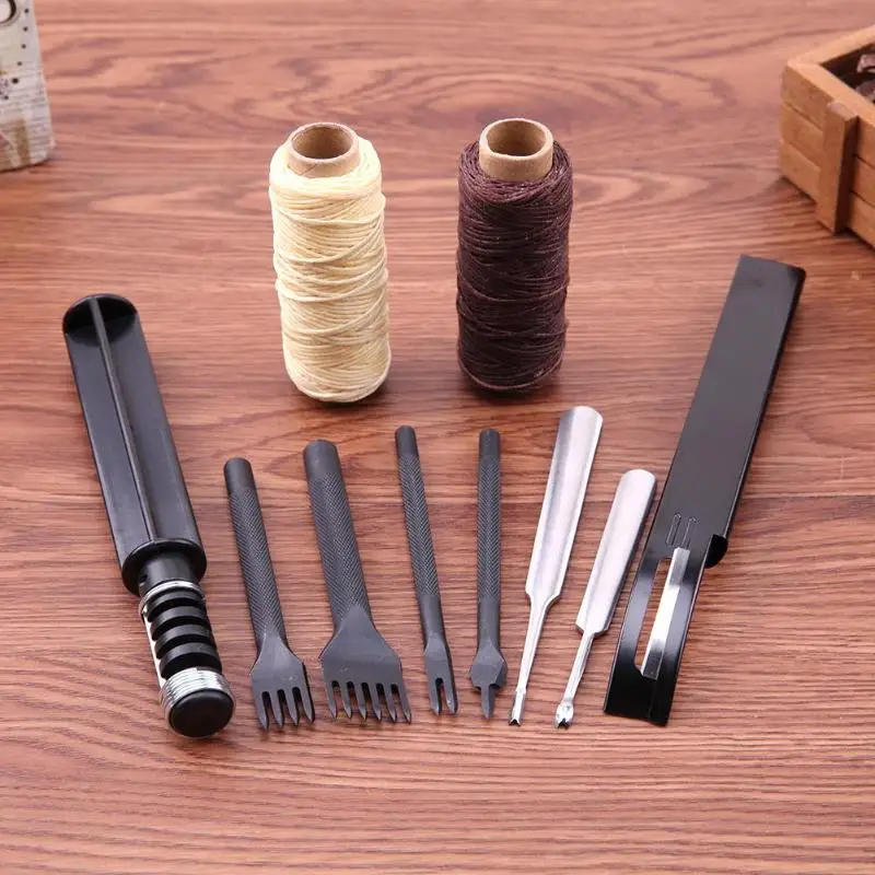 18 шт./компл. удар рабочих Вышивание седло Groover DIY кожа ремесло инструмент Groover удар инструменты кожа наборы для поделок реквизит