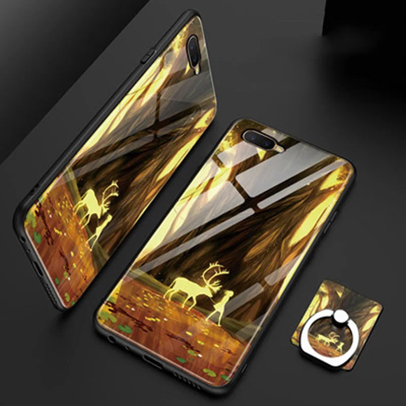 Чехол Coque для oppo R15x, роскошный чехол из закаленного стекла+ мягкая задняя крышка 6,4 '', oppo r15x, чехол для oppo R15 x, стеклянные чехлы для телефонов