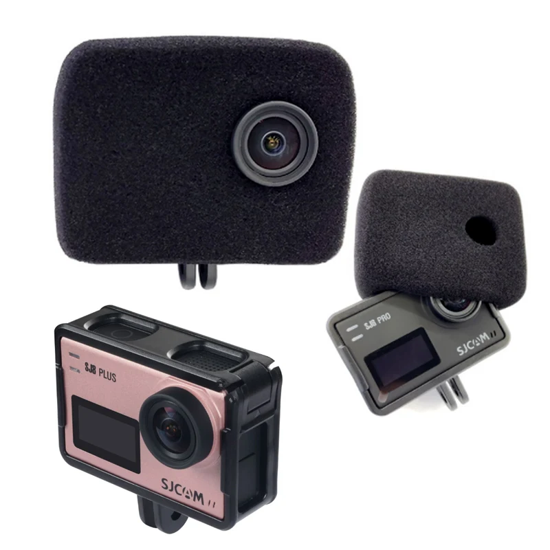 Sponge Foam Wind Cap Windshield Cover Housing + Protective Frame Case For SJCAM Sj8Pro Sj8plus Sj8Air Action camera Accessories (6)