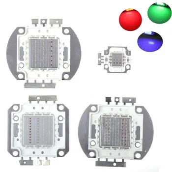 

LED RGB Integrated High Power Lamp bulbs Beads 10pcs/lot 10W/20W/30W/50W/90W/100W Red Green Blue light Chips For led floodlight