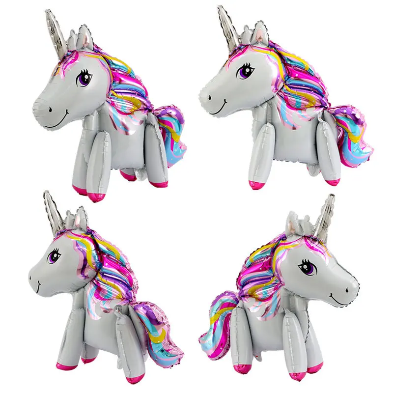 1psc/3D мультфильм DIY Единорог вечерние воздушные шары Свадебные украшения для дня рождения поставки детские шагающие шары для детей