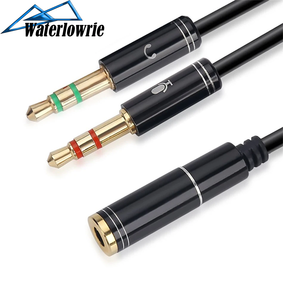 3.5mm Earphone Adapter Converter Cable Headphone+Mic Audio Splitter Aux Extension Cord for Computer PC |