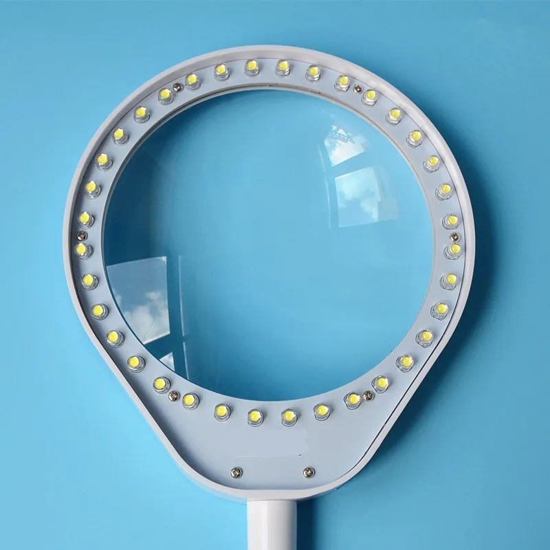 10X Белый Многофункциональный увеличительное стекло и настольная Лупа с светодиодный светильник для проверки электронных и металлических компонентов