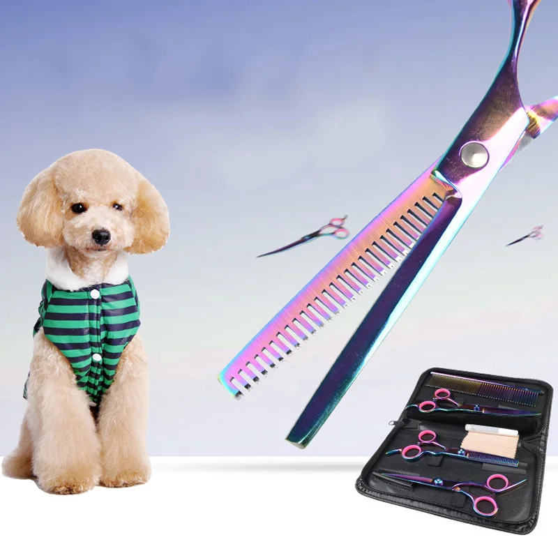 

3/4pcs Dog Trimming Tool Stainless Steel Grooming Comb Scissors with Storage Case 2019ing
