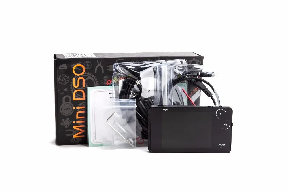 MiniDSO DSO212 цифровой мультиметр осциллограф Сенсорный экран USB Портативный DS212 МГц карман 8 МБ ЖК-дисплей автомобильной Osciloscopio