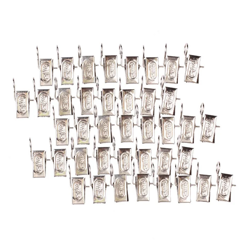 40pcs/set Curtain Clips Hook Window Shower Curtain Clips Rings
