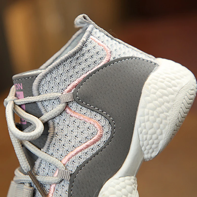Fashion Kids Sneakers Boy Shoes Breathable Mesh Baby Boy Sneakers Girls Sport Shoes Children High Top Sneakers Shoes For Boys