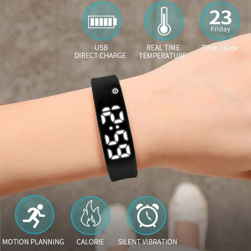 

ZGO Kids Watches Boys Girls Waterproof Fitness Smart Watch Sport Children Watch LED Display Pedometer Smart Watch Men Women 661