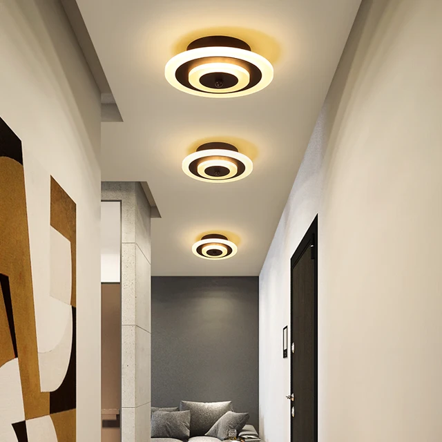 Modern Led ceiling lights for hallway balcony bedroom study room glass luster plafonnier home Deco ceiling lamp AC90-265V