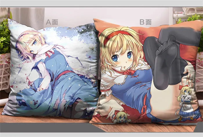 4 Touhou Project аниме мультфильм подушки 43x43 см аниме декоративные подушки мягкие двусторонней печати Подушка Рождественские подарки - Цвет: 4