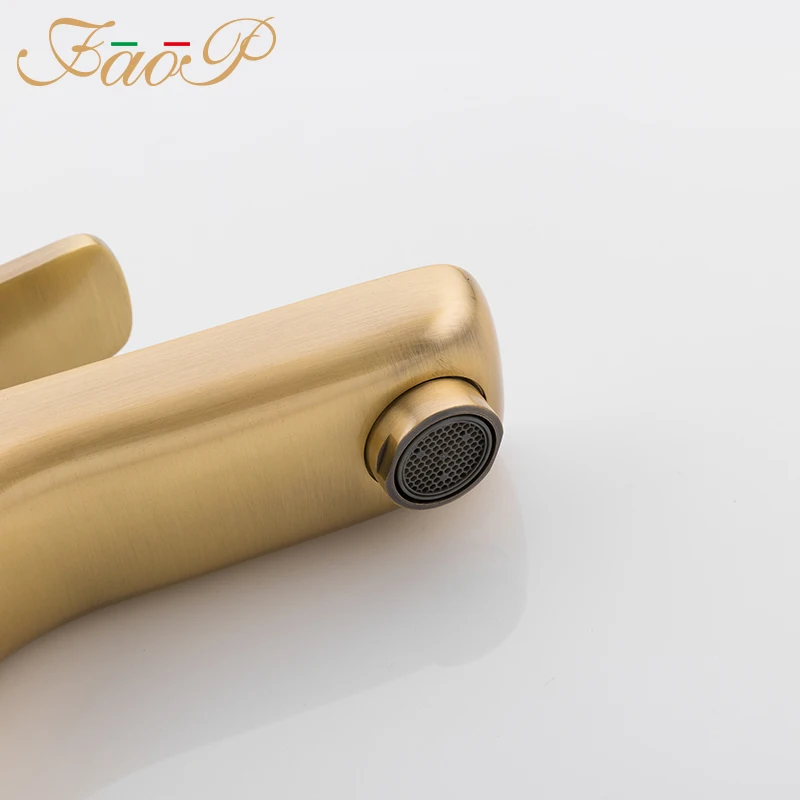 FAOP Basin Faucet water taps golden sink faucet sink mixer faucet for bathroom mixer waterfall faucets sink tap griferia