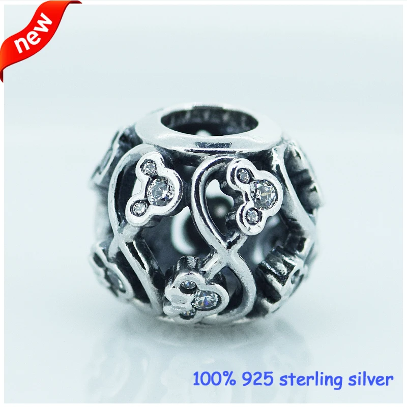 Подходит для Pandora Браслеты Горячие Продажи Серебро 925 пробы Подвески с изображением Микки и Минни Маус Бесконечность Серебряные шарики "сделай сам" для изготовления