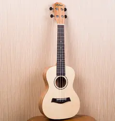 Концерт укулеле 23 дюймов Электрогитары 4 Strings Ukelele Guitarra handcraf дерево Picea Asperata красное дерево белый мини Уке