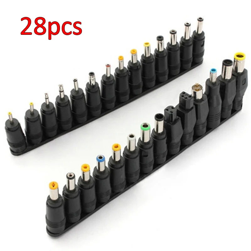 1set Universal 5.5*2.1mm jack to DC 28 Plug for AC Power Adapter Notebook Laptop