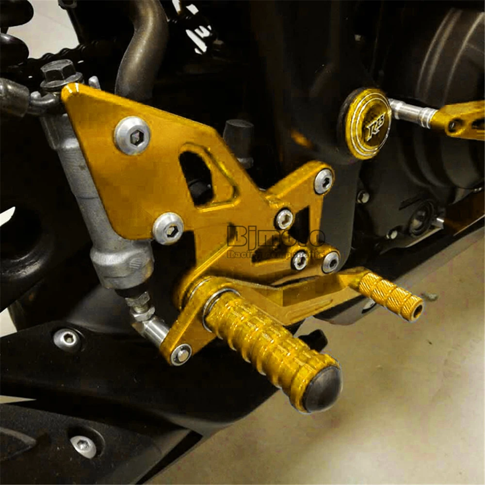 Алюминий yzf Rearset задний комплект подножки регулируемая набор для ухода за кожей Yamaha Yzf R3 YZFR3 ABS yzfr25 2013