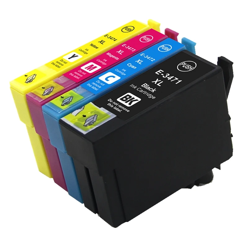 4PK совместимый картридж с чернилами для T3471 T3472 T3473 T3474 для Epson рабочей силы Pro WF-3720DWF WF-3725DWF