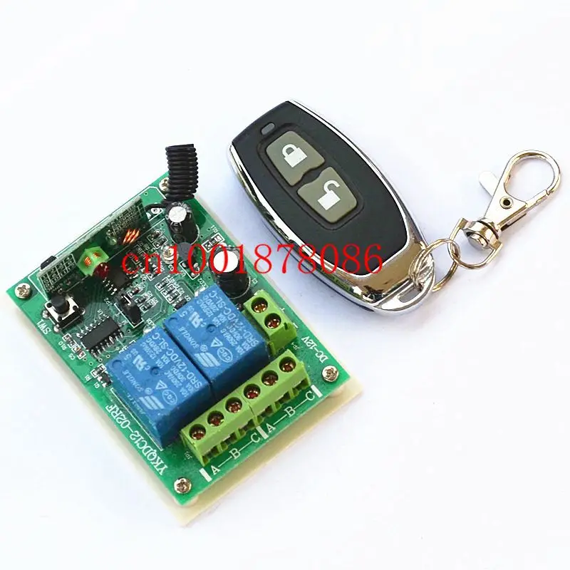 

DC12V 24V 2CH Radio Controller RF Wireless Relay Remote Control Switch 315 MHZ 433 MHZ Transmitter Receiver New