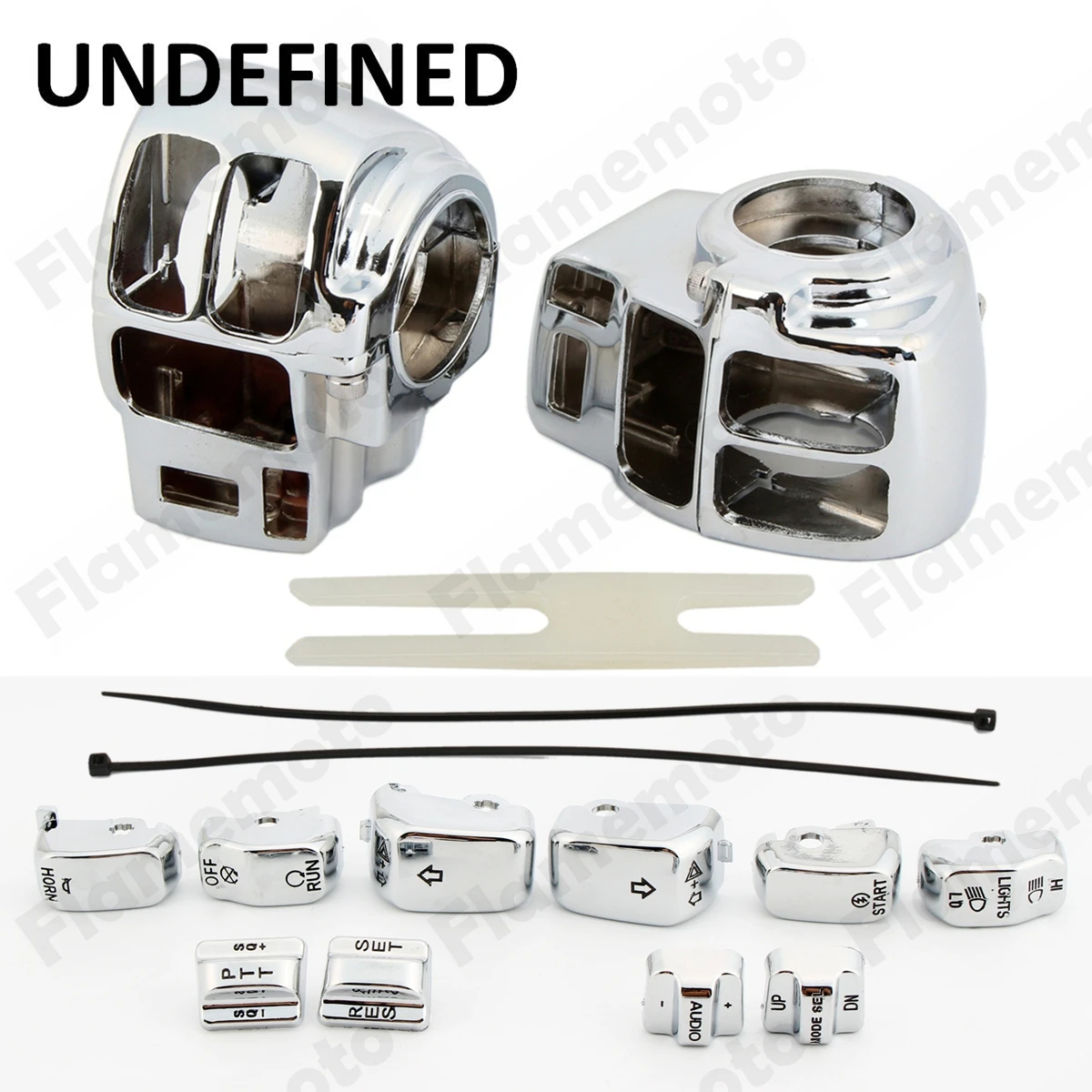 Chrome Motorcycle Switch Housing Cover Case Kit 10 Caps For Harley