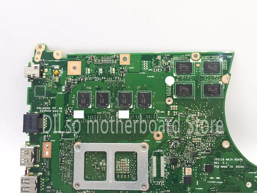 KEFU S551LB For ASUS S551LB S551LN S551LA GT740M Laptop Vivobook motherboard i5 CPU Test motherboard new motherboard