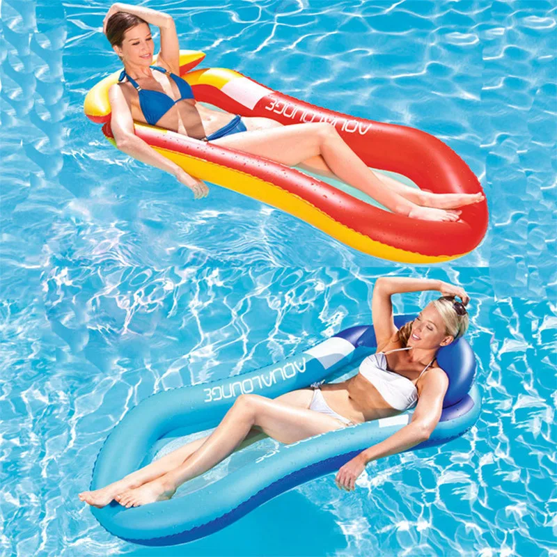 Summer Inflatable Beach Lounger Backrest Water Sports Hammock Single Air Mattresses Recliner Floating Sleeping Bed Chair Cushion Summer Inflatable Beach Lounger Backrest Water Sports Hammock Single Air Mattresses Recliner Floating Sleeping Bed Chair Cushion