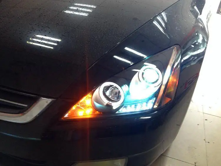 Assessoires аксессуары для укладки Luces Para лампа авто Drl дневные ходовые светодиодные фары автомобильные фары в сборе для Honda Accord