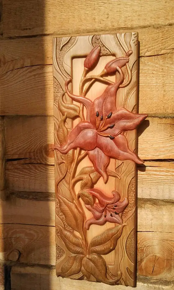 Lilien Blumen 3D STL модель для ЧПУ гравер резьба машина рельеф Artcam Aspire CNC файлы 3D печать(ES