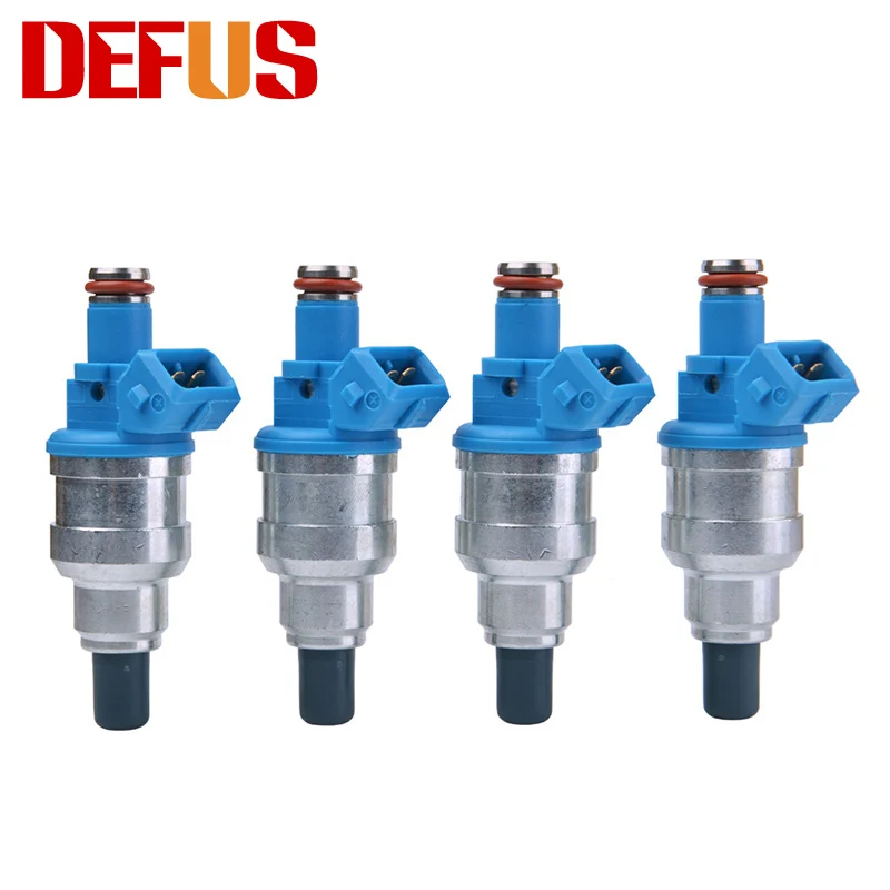 DEFUS 4pcs 370CC Flow Capacity Injection Fuel Injector For Racing Modified Cars B16 B18 B20 D16 D18 F22 H22 H22A 370CC Nozzle