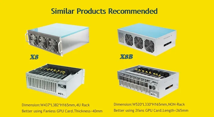 Высокая производительность 8GPU bitcoin rack майнинговая машина без 8gpu карт