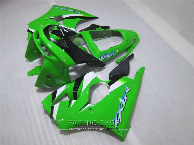 Высокое качество Пластик обтекатель комплект для Kawasaki ZX6R 1998 1999 98 99 Зеленый Черный ниндзя ZX6R обтекатели комплект BW15