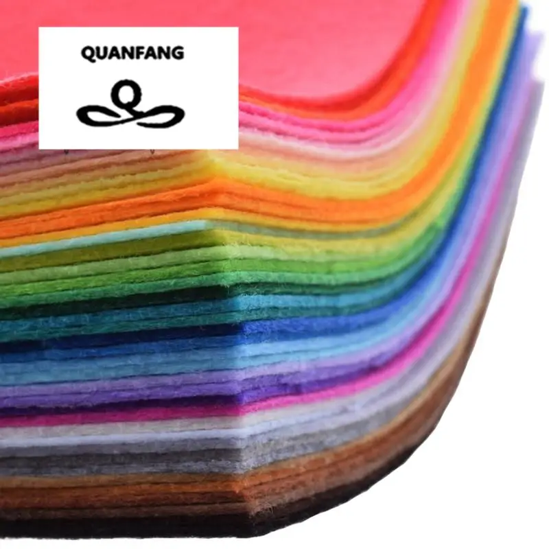 Нетканая ткань QUANFANG толщина 1 мм полиэфирный фетр для украшения дома набор шитья