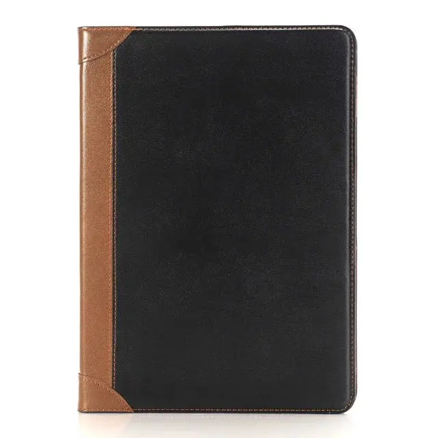 Leather Case for Apple iPad Air Air1 9.7 A1474 A1475 A1476 Cover Funda Luxury Slim Smart Flip Card Slot Tablet Shell+Flim+Pen - Color: black