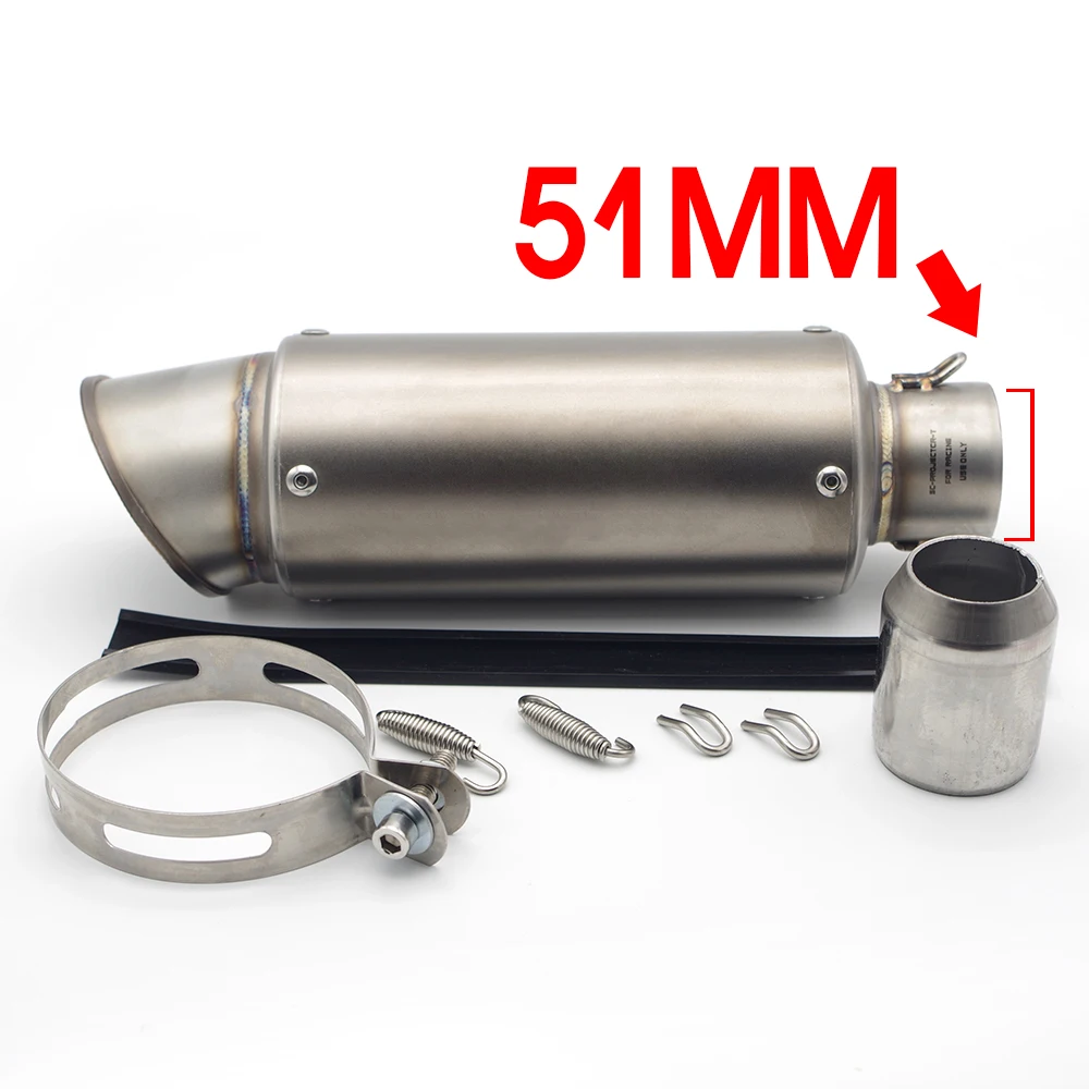 Мотоцикл выхлопной трубы для Бенелли 600 benelli trk502 yamaha yzf 250 для Ducati Scrambler tmax 530 gsxr 750 k7 Бенелли 600 - Цвет: steel A51