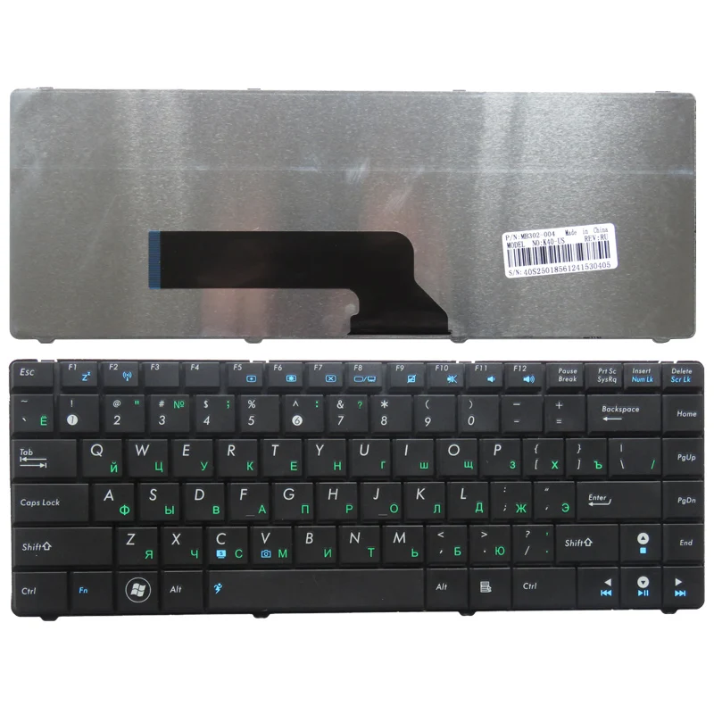 Gzeele RU новая клавиатура для ноутбука ASUS K40 K40AC K401 K40IE K40IN K40AB K40AN K40A x8ain X8AC X8AE K40E X8IC x8E Замена RU