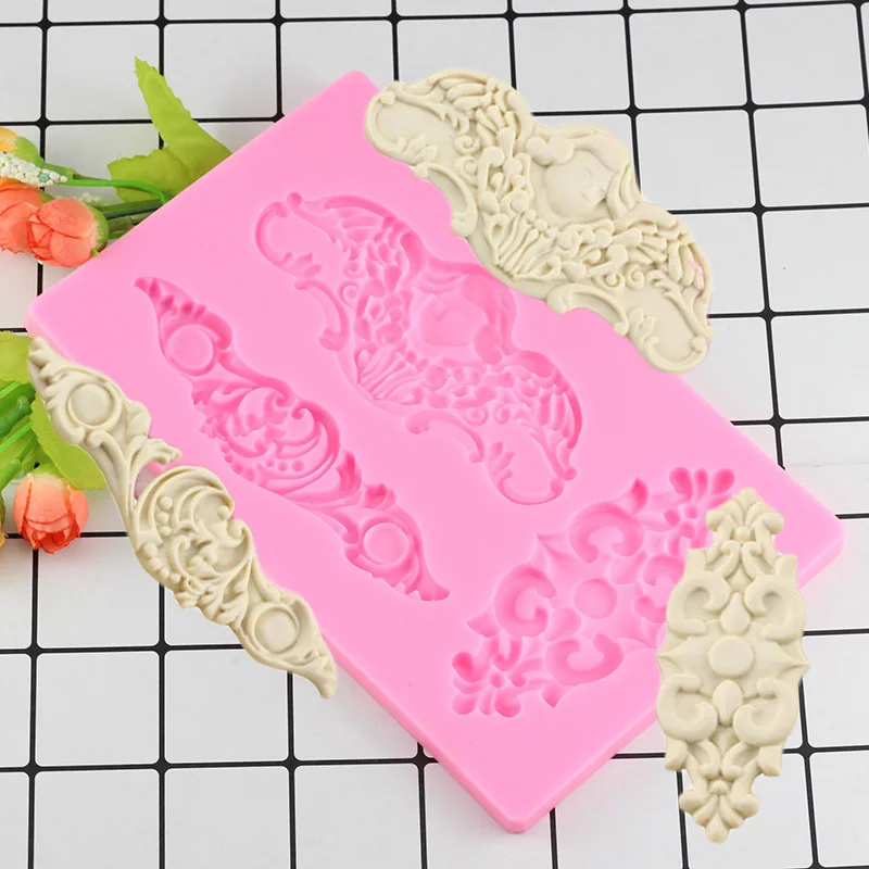 

DIY Sugarcraft European Relief Silicone Molds Resin Clay Fimo Fondant Mold Cake Decorating Baking Tools Chocolate Gumpaste Mould