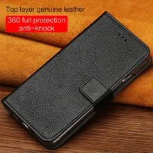 LANGSIDI Flip mobiele telefoon shell portefeuilles kalf huid Echt Leer magnetische gesp case voor iPhone X XR xsmax hand- gemaakt cover(China)