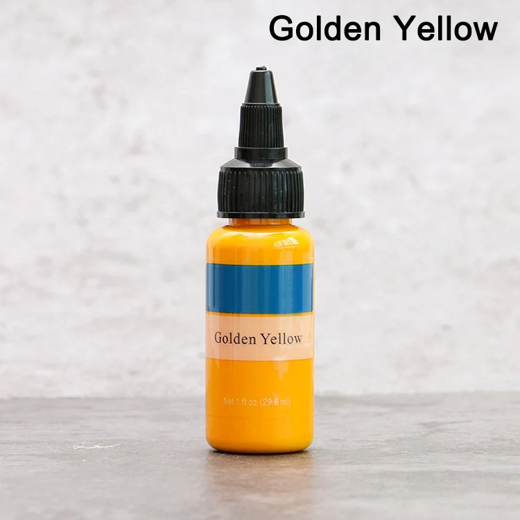 Golden Yellow 35 мл микроблейдинг длительный жидкий пигмент для татуировки бровей - Цвет: Golden Yellow