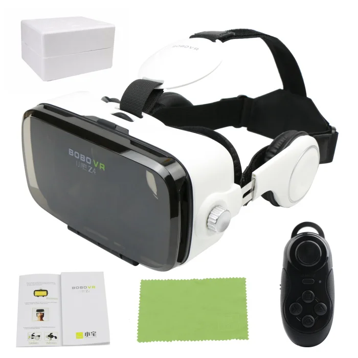 Высокого класса виртуальной реальности BOBOVR Z4 Google Картон 3D Очки виртуальная реальность очки VR Для 4.7-6.2 дюймов Смартфон+ Bluetooth Контроллер+1 Год Гарантии / Первоначально подлинное - Цвет: White-032