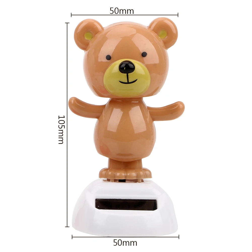 YOSOLO Swinging Bobble Doll Toy Interior Accessories Dashboard Decoration Car Ornament Solar Powered Cute Bear Dancing Toy