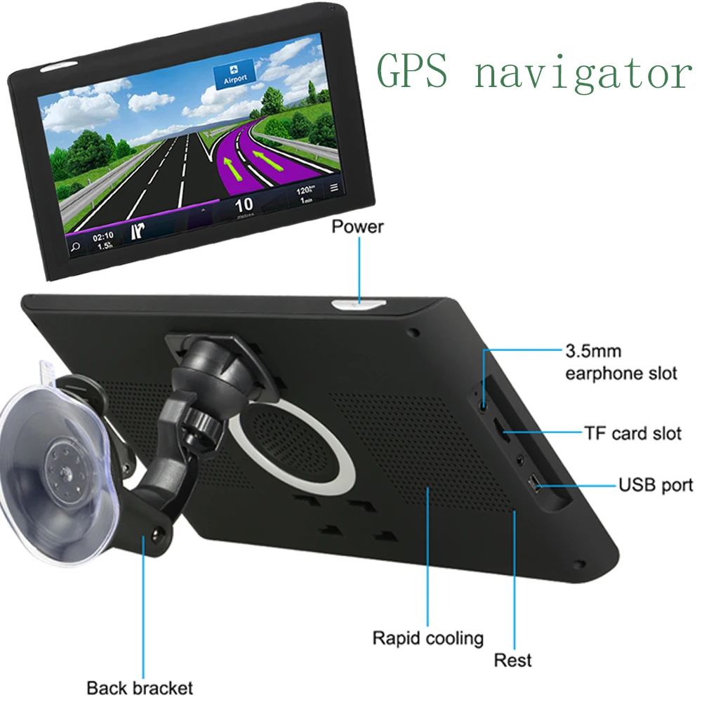 Carnavigation gps 9 дюймов lcd емкостный экран 256 Мб 8 г памяти FMtransmitter спутниковая навигация последняя карта