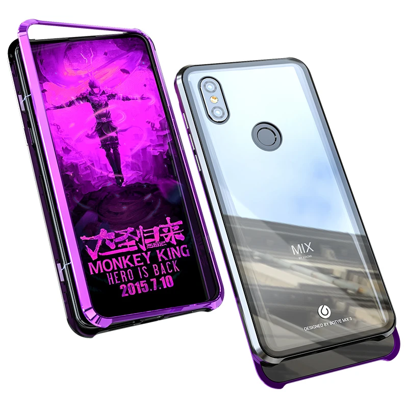 Роскошный Магнитный чехол для телефона Xiaomi Mi Mix 3 металлический корпус бампер