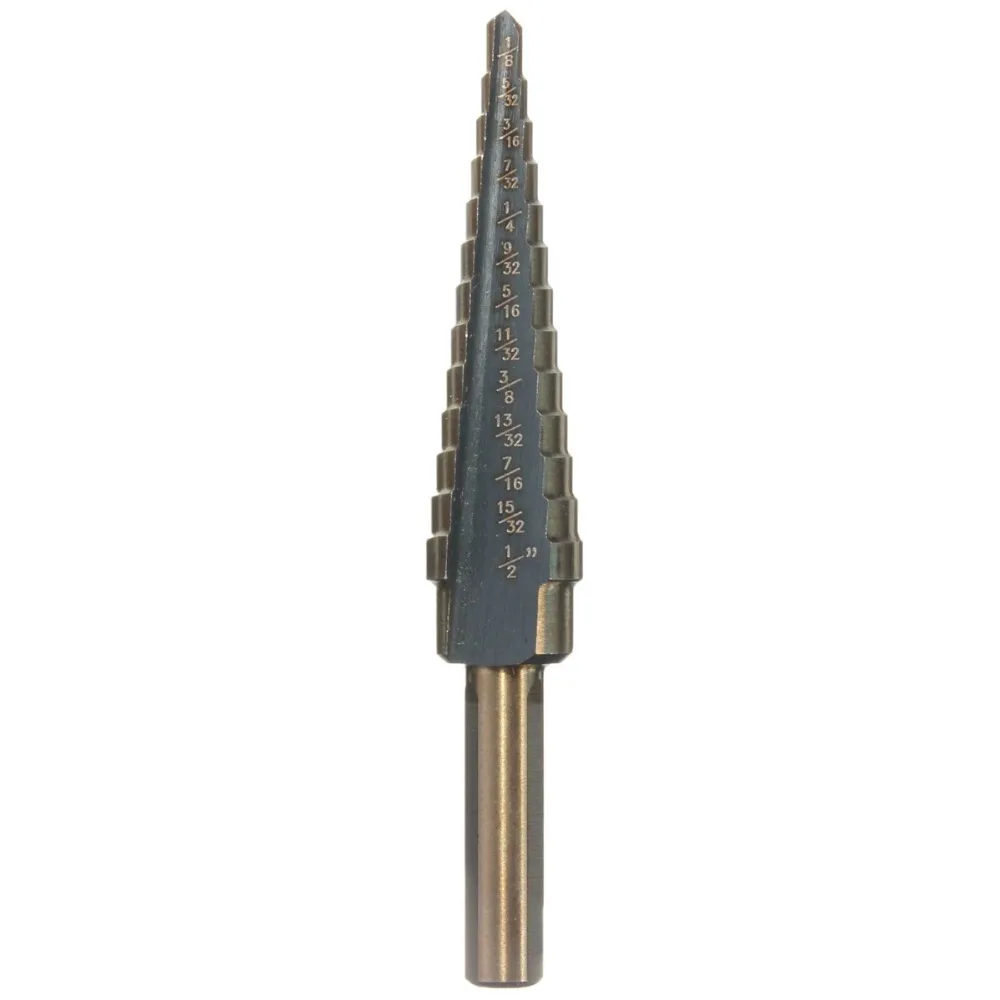 5pcs/Set HSS COBALT MULTIPLE HOLE 50 Sizes pagoda drilling STEP DRILL BIT SET w/ Aluminum Case
