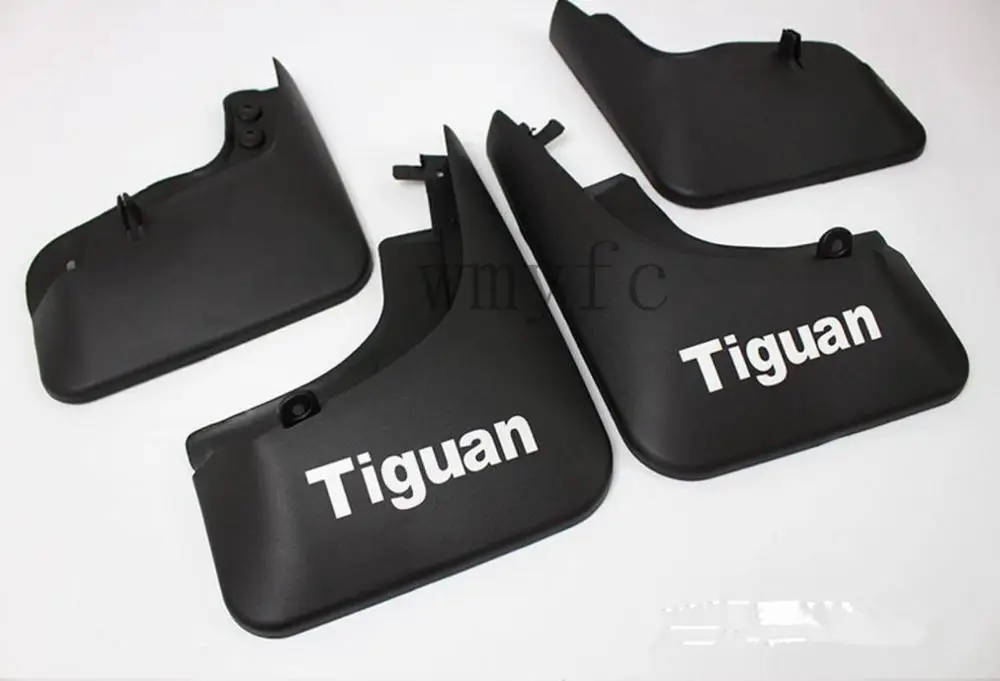 Многоцветный Для VW tiguan-2010 Брызговики крыло передний задний набор литых автомобильных брызговики - Цвет: Многоцветный
