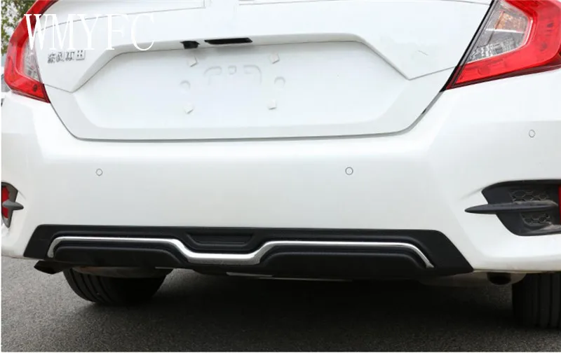 Подходит для Honda Civic ABS хромированный задний бампер диффузор бамперы для губ защитная накладка автомобильные аксессуары