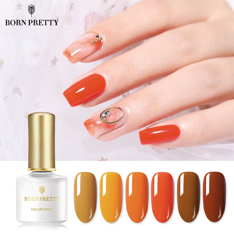 

BORN PRETTY Pumpkin Color Series UV Nail Gel Polish 6ml Pure Nail Color Soak Off Nail Art Gel Varnish Extension Primer Design