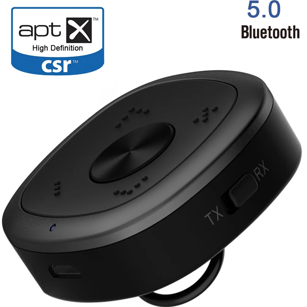 

2-in-1 Earbuds Audio Wireless TV Light Weight Microphone Computer Home Bluetooth V5.0 Adapter HD Transmitter Receiver Video