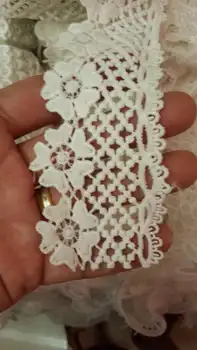 

Sewing Apparel water soluble lace trim, Small ivory off white lace applique and trim